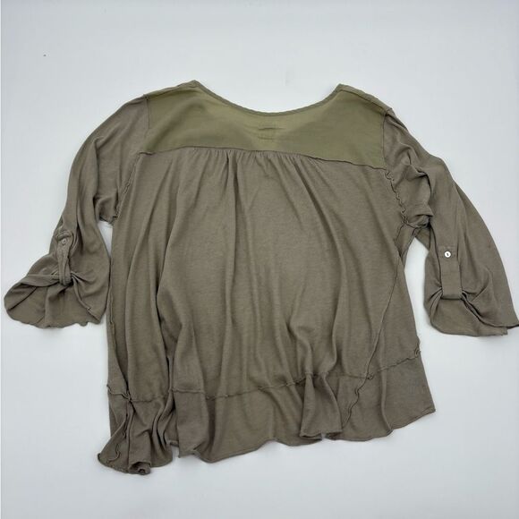 Anthropologie | TINY brand | Olive Green Embroidered Women's Top | size large - Picture 6 of 6